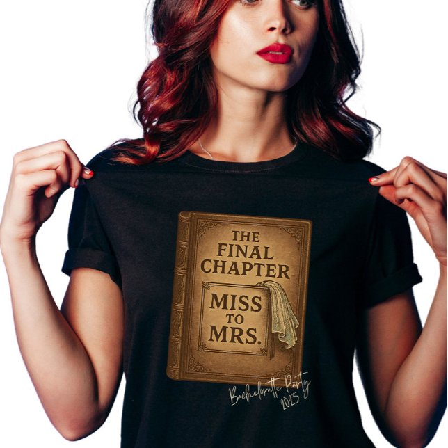 Vintage Book Lover Bachelorette Party  T-Shirt (Creator Uploaded)