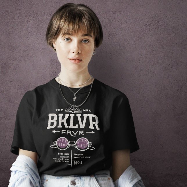 Vintage Book Lover BKLVR T-Shirt (Book Lover Forever BKLVR FRVR Vintage T-shirt)