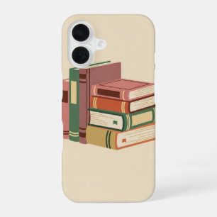 Vintage Book Stack iPhone 16 Case