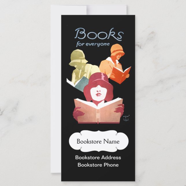 Vintage Book Store or Library Personalised (Front)