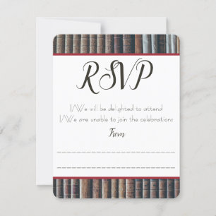Vintage Bookcase RSVP / Response Card