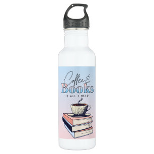 Vintage Books and Coffee is All I Need   710 Ml Water Bottle
