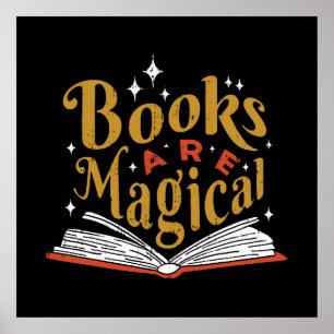 Vintage Books Are Magical Poster