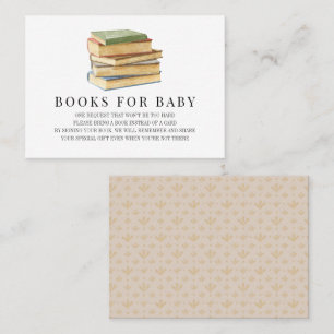 Vintage Books Baby Shower Book Request Business Card