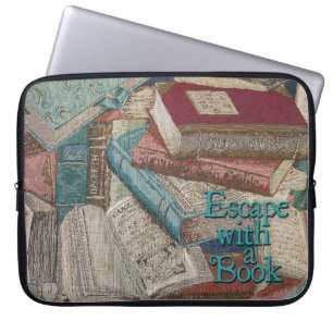 Vintage Books Background Laptop Sleeve