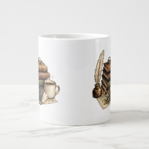 Vintage Books & Cosy Reading Nook    Large Coffee Mug