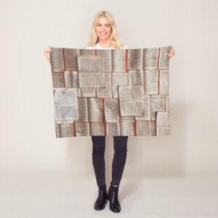 Vintage Books Fleece Blanket