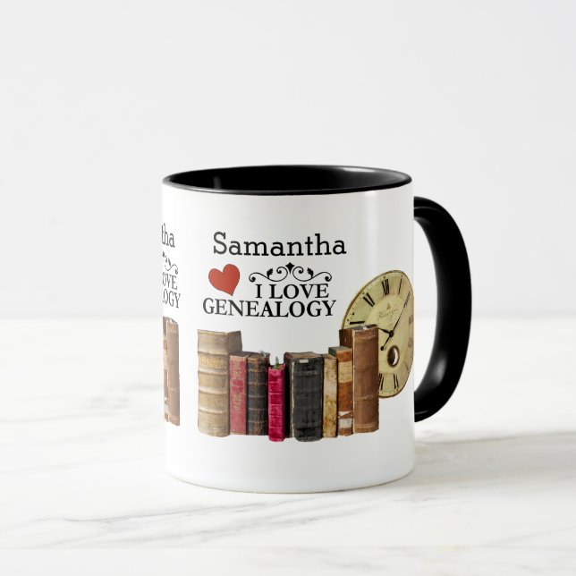 Vintage Books Genealogy Mug (Front Right)