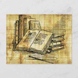 Vintage Books Postcard