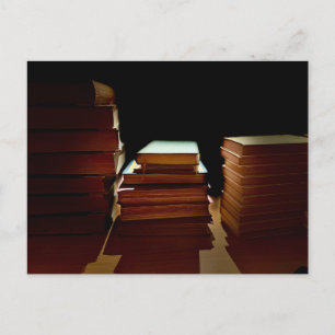 Vintage Bookstack Aesthetic Postcard