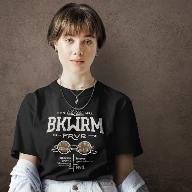 Vintage Bookworm BKWRM T-Shirt (Bookworm Forever BKWRM FRVR Vintage T-shirt)