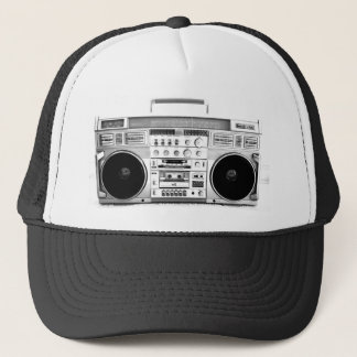 vintage boombox trucker hat