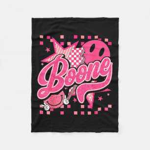 Vintage Boone First Name I Love Boone Groovy 80's  Fleece Blanket