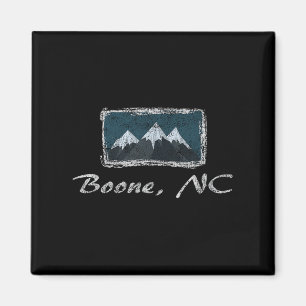 Vintage Boone North Carolina Winter Skiing Fun Magnet