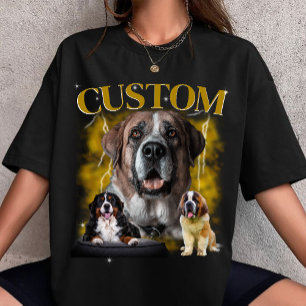 Vintage Bootleg 90s Custom Dog Photo here T-Shirt