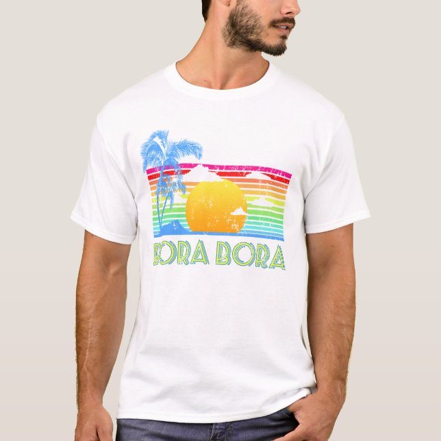 Vintage Bora Bora Beach T-Shirt (Front)