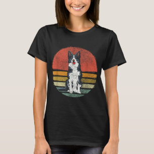 Vintage Border Collie Dog Retro Border Collie Love T-Shirt