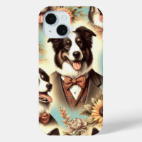 Vintage Border Collie Iluustration