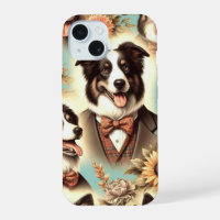 Vintage Border Collie Iluustration