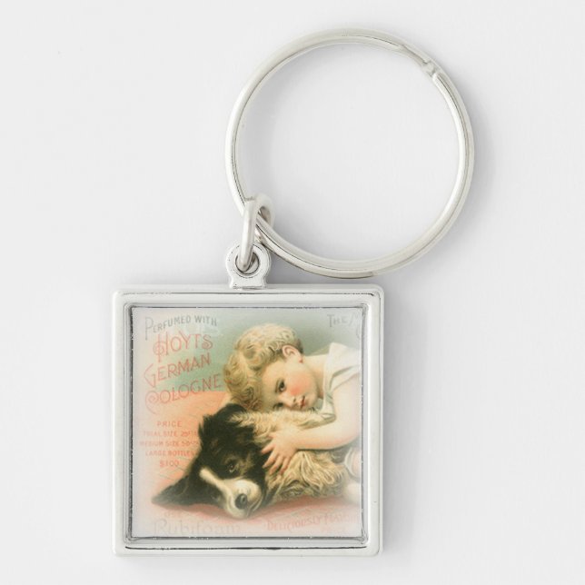 Vintage Border Collie Keychain (Front)