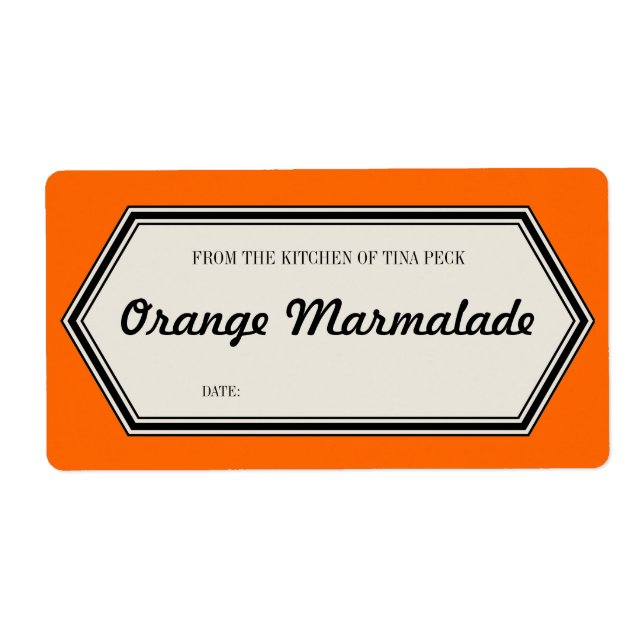 Vintage Border Home Canning Jar Label Template (Front)