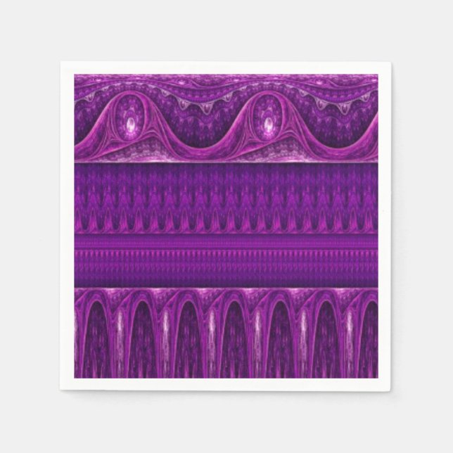 Vintage border - pink violet napkin (Front)