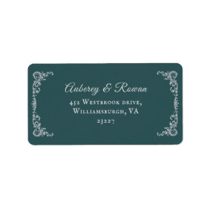 Vintage border Wedding Address Label