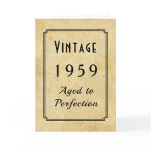 Vintage Born 1959 or Any Yr Add Name Age Birthday
