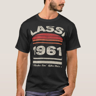 Vintage Born In 1961  61st Birthday  61 Years Old T-Shirt
