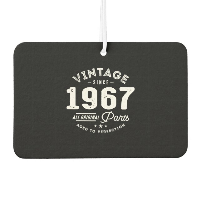 Vintage Born in 1967 Car Air Freshener (Front)