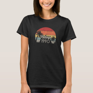 Vintage Born In 1990 32nd Birthday 32 Years Old T-Shirt