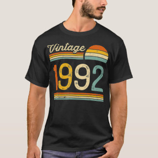Vintage Born in 1992 Birthday Gift 30th Birthday 3 T-Shirt