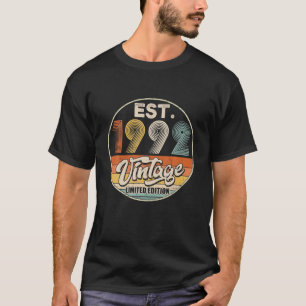 Vintage Born In 1992 Birthday Year Party Wedding T-Shirt