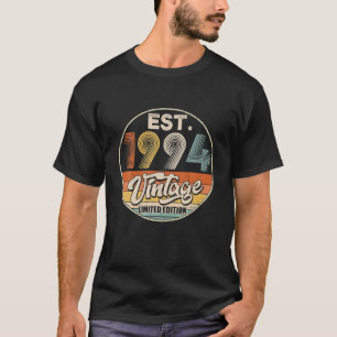 Vintage Born In 1994 Birthday Year Party Wedding T-Shirt