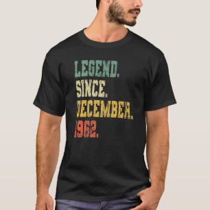 Vintage Born In December 1962 Men Women  60 Years  T-Shirt