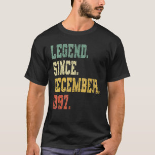 Vintage Born In December 1997 Men Women  25 Years  T-Shirt