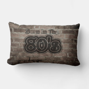Vintage Born In The 80's Lumbar Cushion