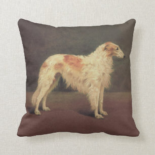 Vintage Borzoi Throw Pillow