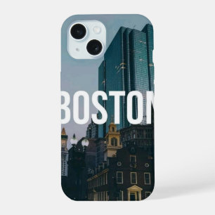 Vintage Boston Cityscape Print - Historic Architec iPhone 15 Case