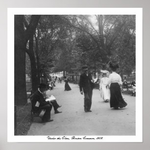 Vintage Boston Common, Under the Elms, USA Poster