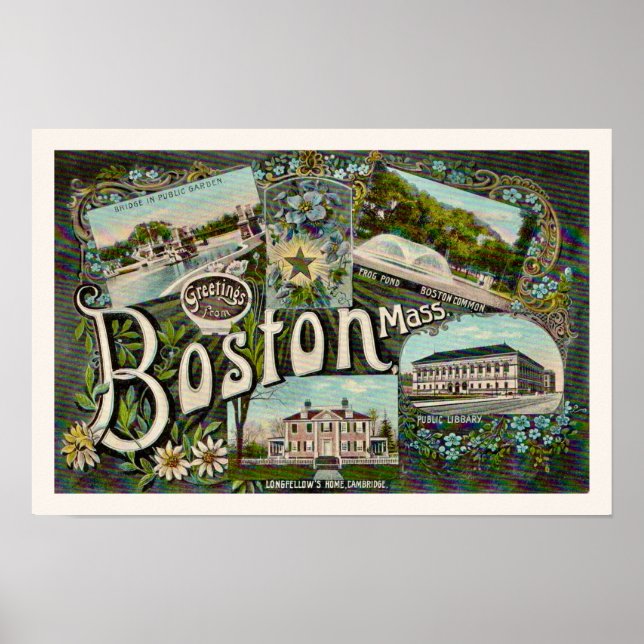 Vintage Boston Frog Pond Print (Front)