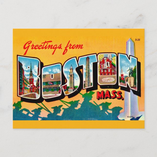 Vintage Boston Greeting Postcard (Front)