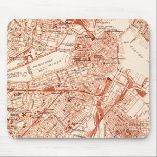 Vintage Boston Map Mouse Pad