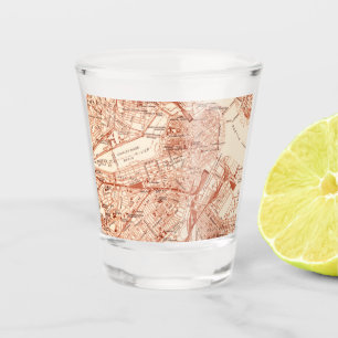 Vintage Boston Map Shot Glass