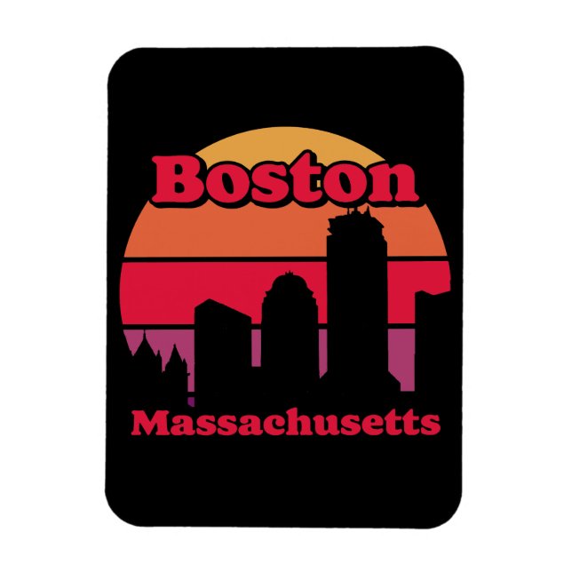 Vintage Boston Massachusetts Magnet (Vertical)