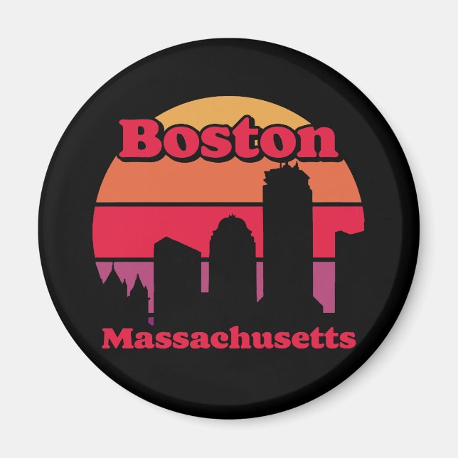 Vintage Boston Massachusetts Magnet (Front)