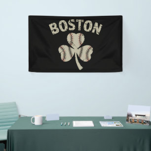 Vintage Boston St Patrick's Day Irish Shamrock Banner