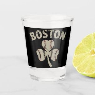 Vintage Boston St Patrick's Day Irish Shamrock Shot Glass