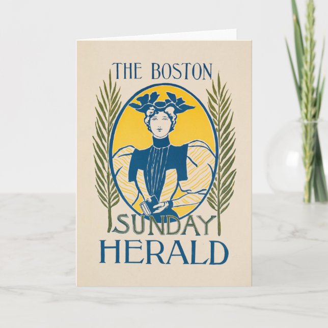 Vintage Boston Sunday Herald Card (Front)