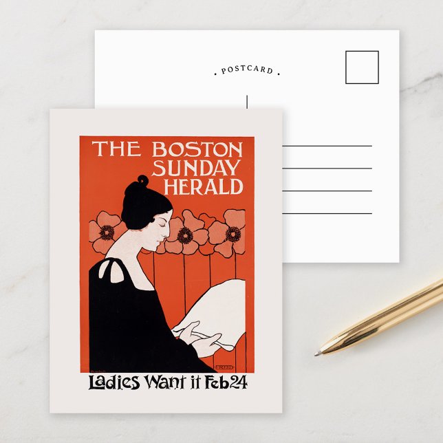 Vintage Boston Sunday Herald Postcard (Creator Uploaded)